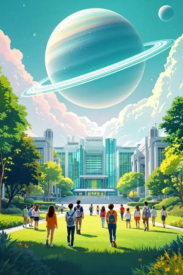 星辰学院电视剧封面海报，科幻 / 青春